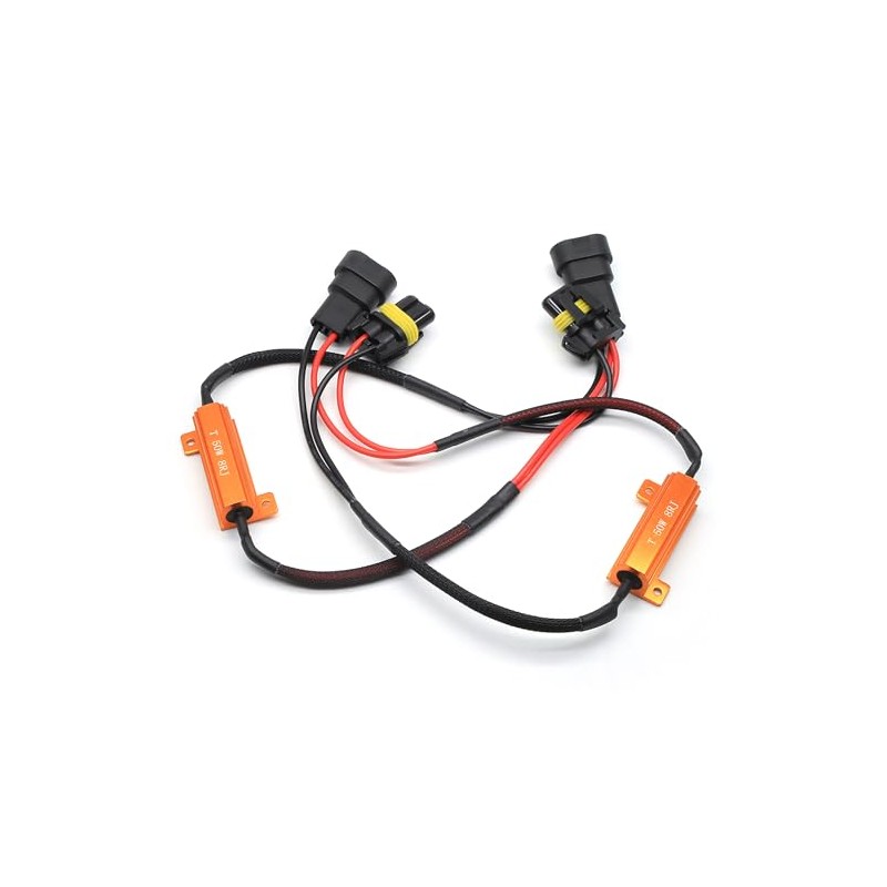 TECHMAX 9005 9006 9012 H10 LED Fog Light Resistor Kits,Anti