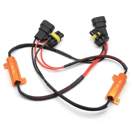 TECHMAX 9005 9006 9012 H10 LED Fog Light Resistor Kits,Anti Flicker & Error Decoder Universal Car Accessories Load Resistor for LED Bulbs,Pack of 2