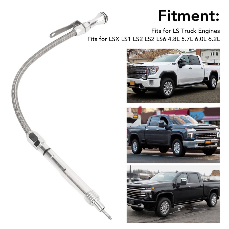Engine Flexible Oil Dipstick Stainless Steel Fluid Oil Level Dipstick