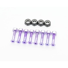 INSTSK8 Axle Nut Set Skateboard Skateboard Hex 1 Inch Screw Set (Purple)