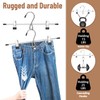 Pants Hangers Space Saving,Stackable Skirt Hangers with Clips, Hanging Closet