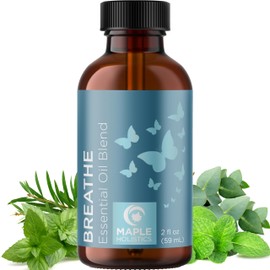 Breathe Essential Oil for Diffuser - Invigorating and Refreshing Breathe Essential Oil Blend with Eucalyptus Peppermint Tea Tree and Mint for Diffusers for Home and Shower Aromatherapy (2 Fl Oz)