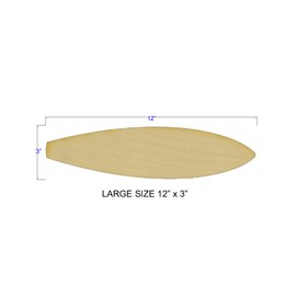 Woodcrafter Surfboard Wood Cutouts Made from 1/8" Baltic Birch Plywood Large 12" x 3" (Sold Individually)