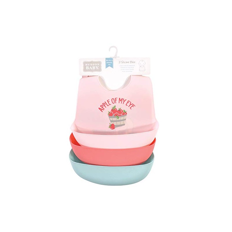 Hudson Baby Unisex Baby Silicone Bibs, Tractor, One Size