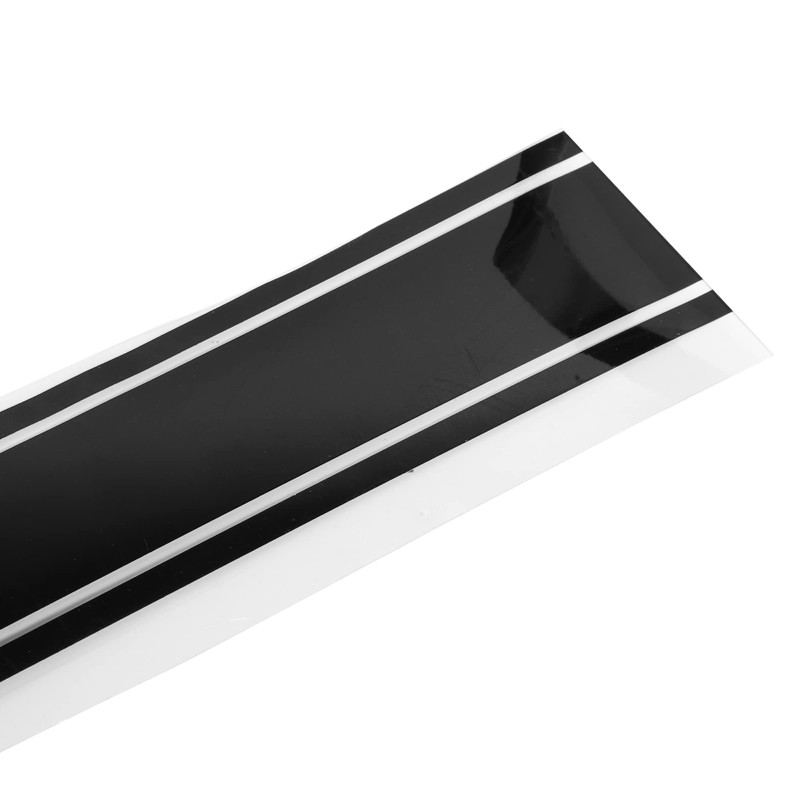 A ABSOPRO Car Bonnet Striped Pattern Outdoor Sticker Replacement Black