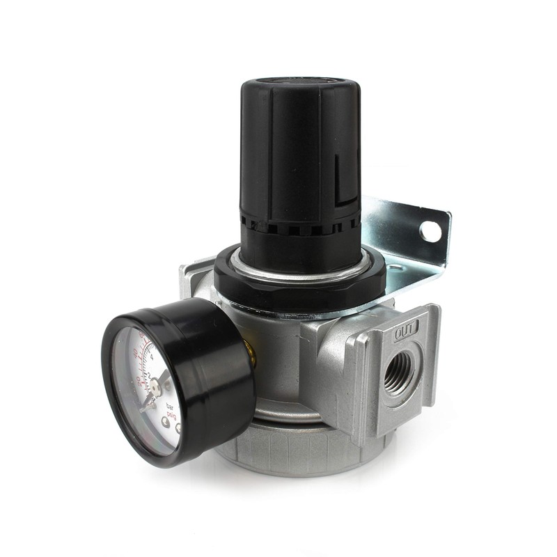 1/4" NPT Heavy Duty Air Compressor Pressure Regulator with Gauge