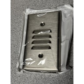 Leviton NEW Leviton 84080‑40 1‑Gang 302 Stainless Steel Louvre Device Wallplate w/ strap