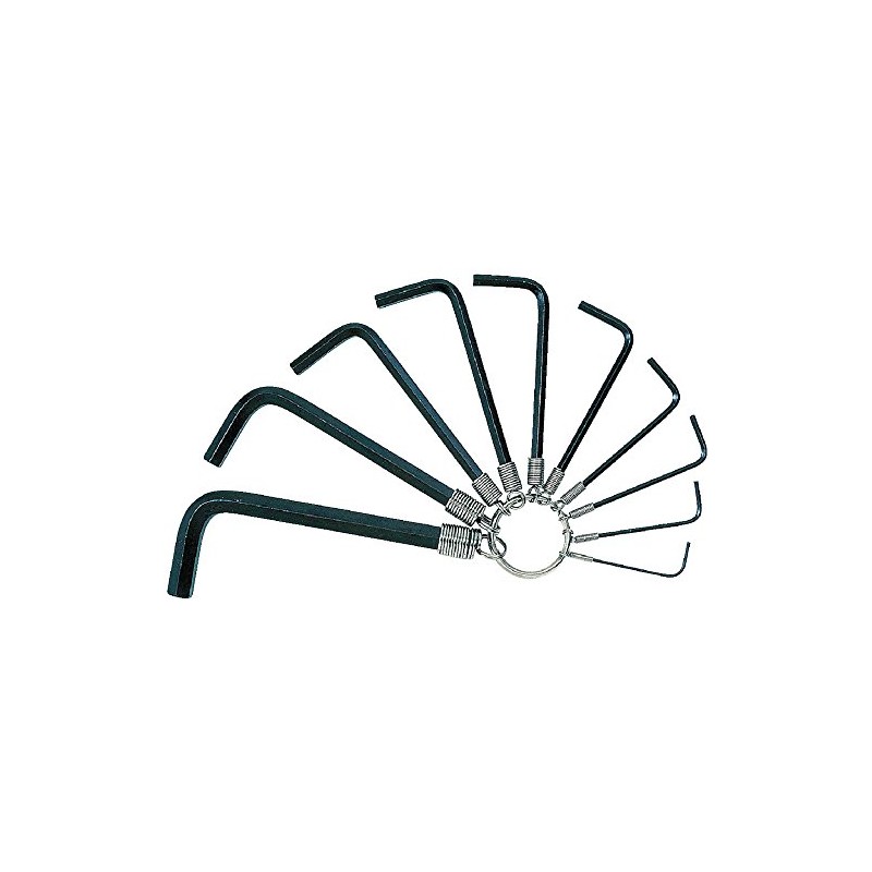 TRUSCO GR10-11638 Ring Type Hex Key Wrench Set, 10-Piece Set,