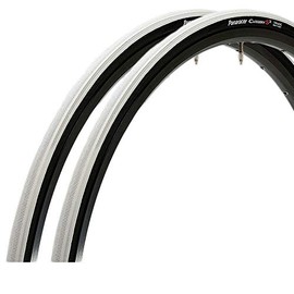 Panaracer Clincher Tire Set of 2 [700 x 26C] Category S2 F726-CATS-W2 White/Black Side (For Road Bikes, Cross Bikes, Commuting, City Riding, Touring, Long Ride)