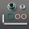 DEEFILL M14.1-1.5 x 15mm Oversize Piggyback Oil Drain Plug, Stainless