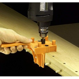 ZOYUBS Drill Guide Set for Tabo Splicing Jigs, Tabo Hole Jigs, Woodworking Dowel Jigs, Drill Bits, Handheld, Woodworking Vertical Drilling Guide, ABS Plastic Guide Plate, Drill Guide Plate, Dowel Drilling, Positioning, Woodworking Assistant, Vertical Dri