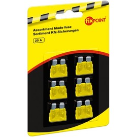 Fixpoint 20384 Car blade fuse assortment; 6 pcs. - 20 A; 19.1 x 5.1 x 18.5 mm
