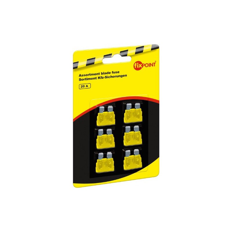 Fixpoint 20384 Car blade fuse assortment; 6 pcs. - 20