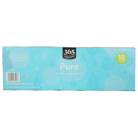 365 by Whole Foods Market, Plain Sparkling Water, 12 Fl Oz (Pack of 12)