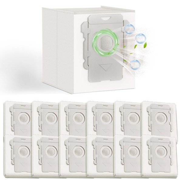 12 Pack Vacuum Bags for iRobot Roomba Clean Base i7,