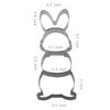 Keewah Stackable Easter Bunny Cookie Cutter Set, 4 Piece, Stainless
