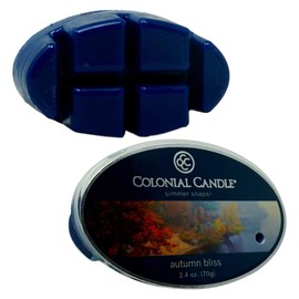 Colonial Candle Wax Melts Natures Scents (6 Packs, 2.4 oz Each, 36 tarts) Simmer Snaps Autumn Bliss, Indian Summer, Savannah Moss, Harbor Mist, Midnight Rain, Winter Woods
