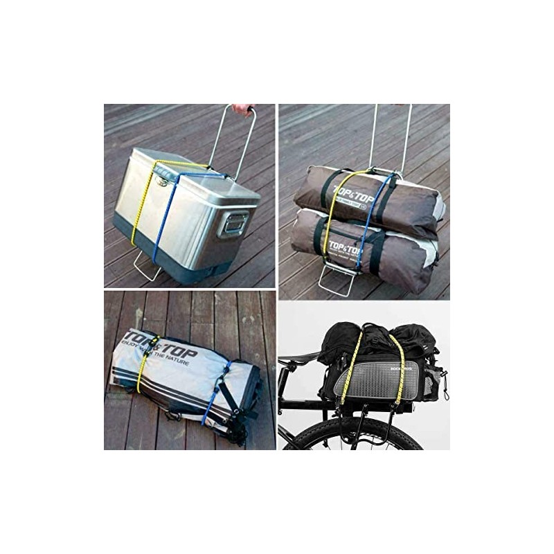 3 NEW BUNGEE STRAPS CORDS SET WITH HOOKS ELASTICATED ROPE