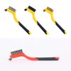 6PCS Wire Brush Set Stainless Steel/Brass/Nylon Brushes with Curved Handle