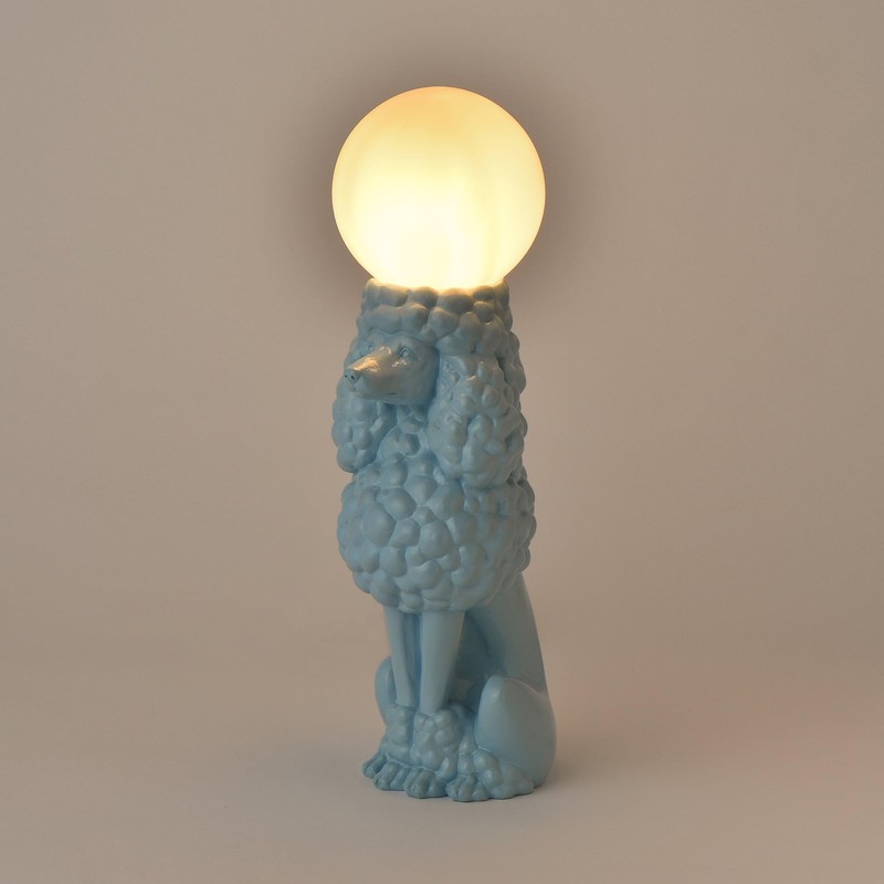 Francfranc Blue New Life Light Light French Dog Lamp