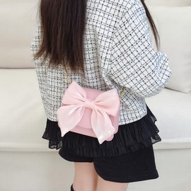 Little Girls Mini Crossbody Bags Purse, Cute bow tie Princess for Toddler Girls Gift School Travel,Pink