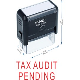 stampexpression - Tax Audit Pending Office Self Inking Rubber Stamp - Red Ink (A-50065)