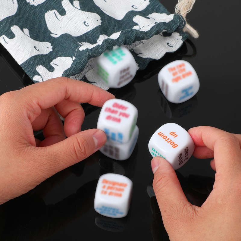 Ieron 6 Pcs Dice Bar Toy Rule Creation Party Fun