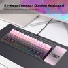 Snpurdiri 60% Wired Gaming Keyboard, 61 Keys RGB Backlit Ultra-Compact