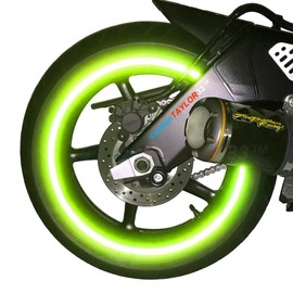 customTAYLOR33 New Special Edition Lime Green High Intensity Grade Reflective Copyrighted Safety Rim Tapes, 16" (Rim Size)