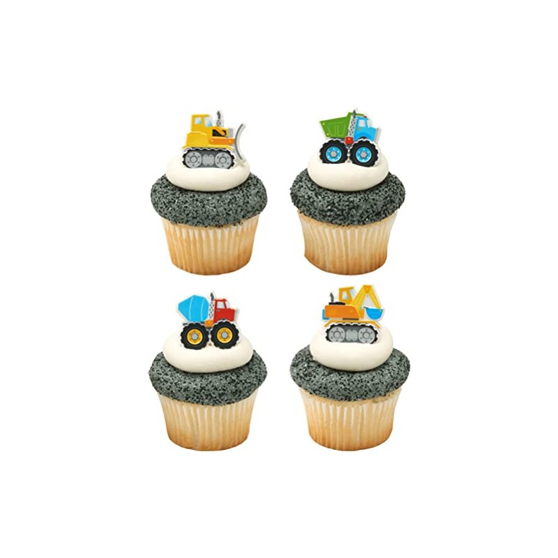 Construction Cupcake Rings Party Favors - 24 pc