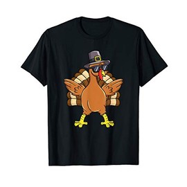 Funny Thanksgiving Day Turkey Trot Pilgrim Hat Gift T-Shirt