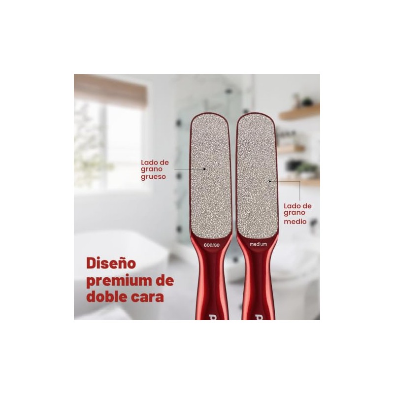 Probelle Lima de Pies de Níquel Doble Cara Multidireccional Rojo