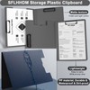 2 PCS Clipboards Foldable,360°Cover Folder Clipboard,Plastic Clip Board with Double