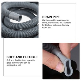 Washer Drain Hose Extension Set 5 Meters Washing Machine Replacement Drain with Connector 2 Hose Clamps for Home Use