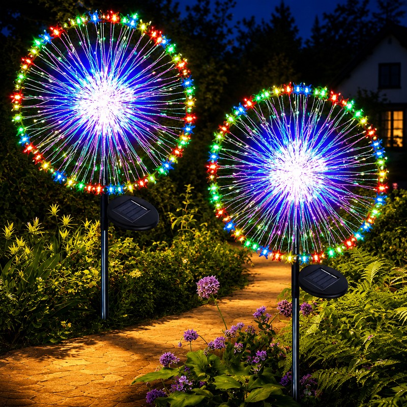 Solar Firework Garden Lights for Outdoor Decor – Shapeable Solar