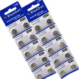 BlueDot Trading AG10 LR1130 LR54 LR54 1.5V Alkaline Coin Cell Battery for Watch, Hearing Aid, Calculator, Flashlights, Keyless Entry, Batteries, 20 Count