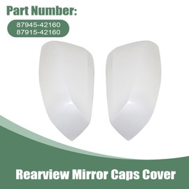 ATUOTPO 2 Pcs Pearl White Rearview Mirror Cover 87945-42160 87915-42160 Fit for Toyota Rav4 2019-2024 Front Left Driver & Right Passenger Side Rearview Mirror Cover