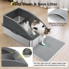 MIXJOY Stainless Steel Cat Litter Box, Extra Large Litter Boxes