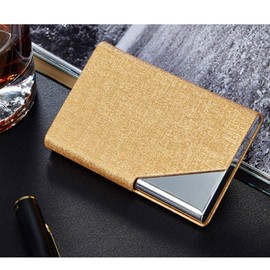 Multi Credit Card Holder Business Card Holder Stainless Steel Lightweight Business Card Holder for Men and Women Gold
