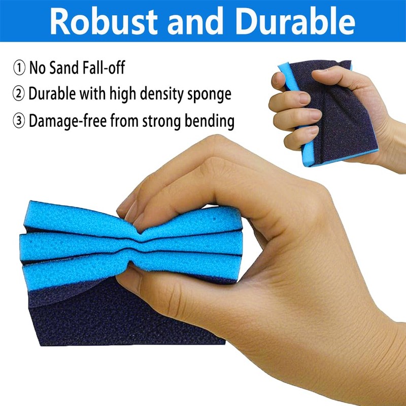 Necosthua 16 Pack Sanding Sponge，60 80 100 120 150 180