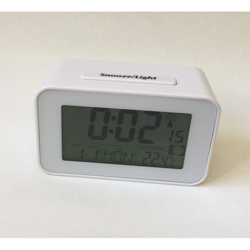 Soytich Radio Controlled Clock with Thermometer Radio Alarm Clock in
