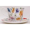 Wildflowers Meadow Tea Cup and Saucer Set Fine Bone China