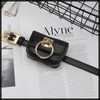 White Fang BT493 Women's Belt, Leather, Pouch, Pin Belt, Simple,