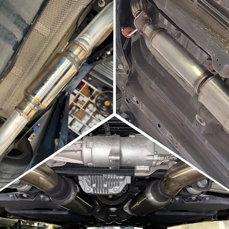 A-KARCK 2.5" Inlet Exhaust Resonator, 2.5" Inlet 2.5" Outlet 11.5"