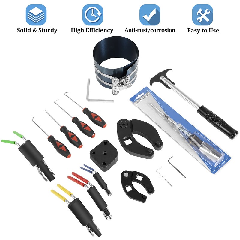 17 Pcs Hydraulic Cylinder Repair Tool Kit for Skid Steers,