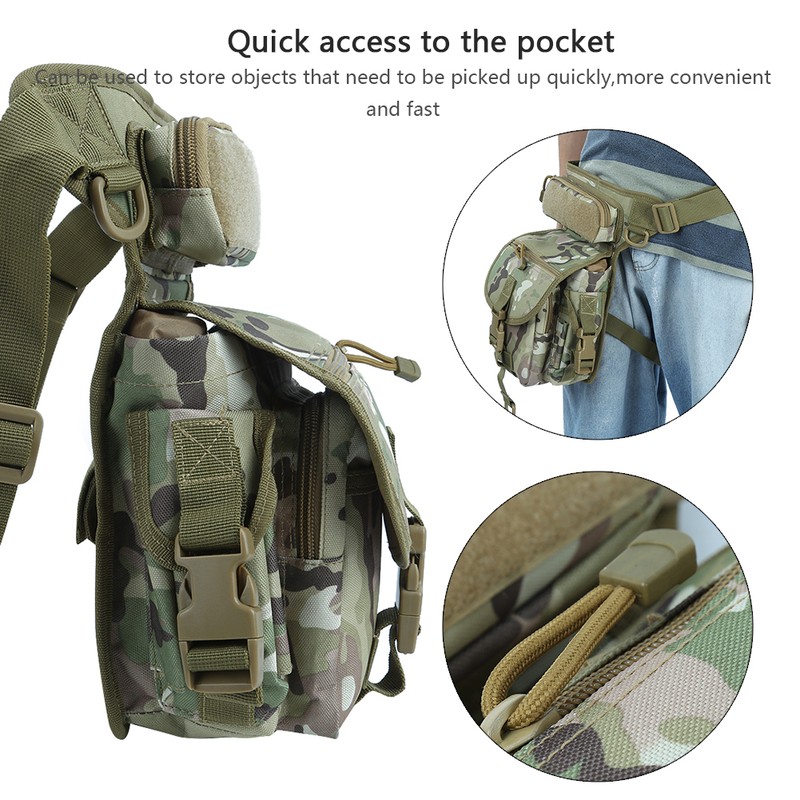 Oxford Cloth Drop Leg Bag Waterproof Reporter Pouch Leg Bag