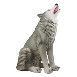 Ebros Gift Tribal Pack Alpha Leader Large Howling Gray Wolf Statue 18" H Mysterious Cries of The Night Wolves Totem Animal Spirit Collection