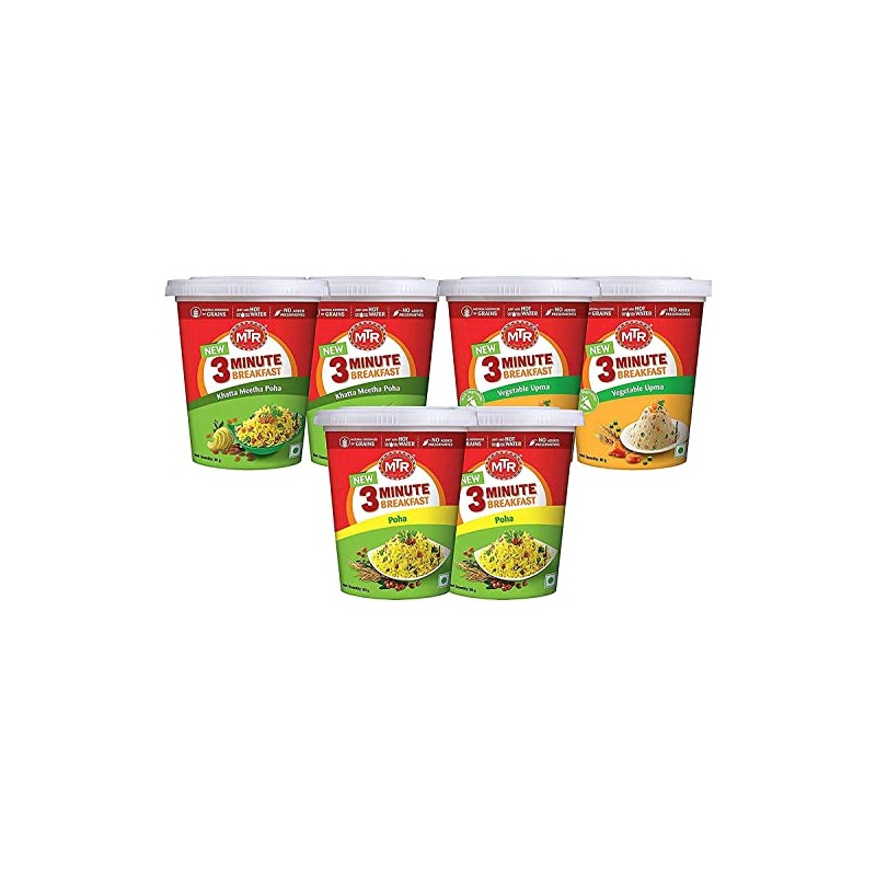 ganaric MTR 3 Minutes Breakfast Cuppa Selection | Khatta Meetha