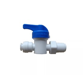 Aqua 1/4" Tube x 1/4" Thread Ball Valve Quick Connect Fitting for  RO Water System
