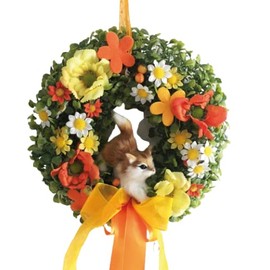 My Home Wall Wreath Cat Orange